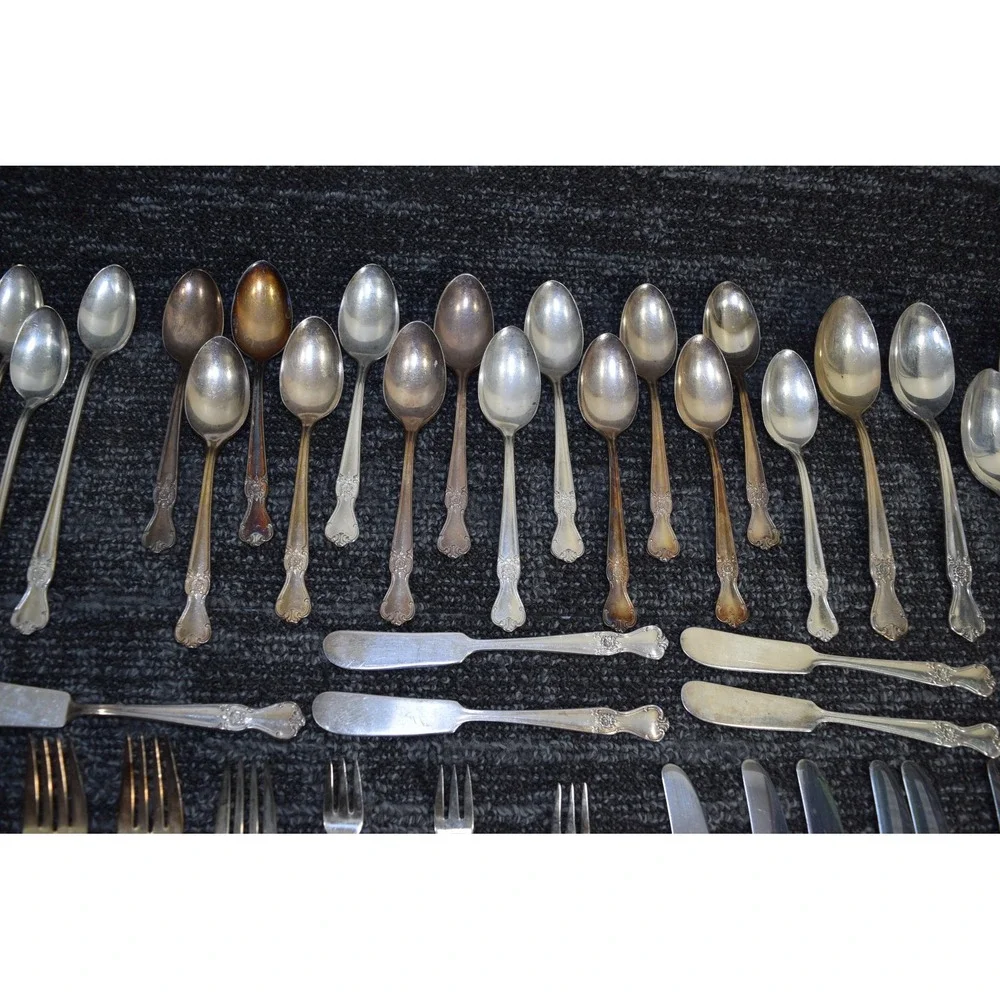 73 Pieces Old Company Silver Plate 